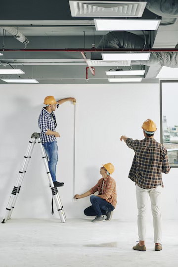 trabajadores en construcción